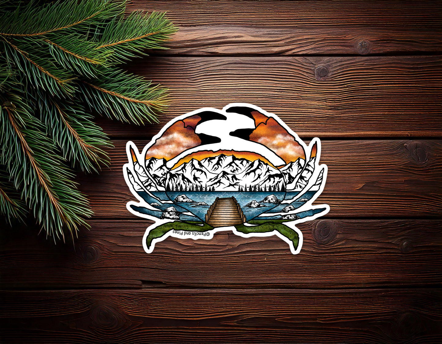 Coastal Crab Sticker