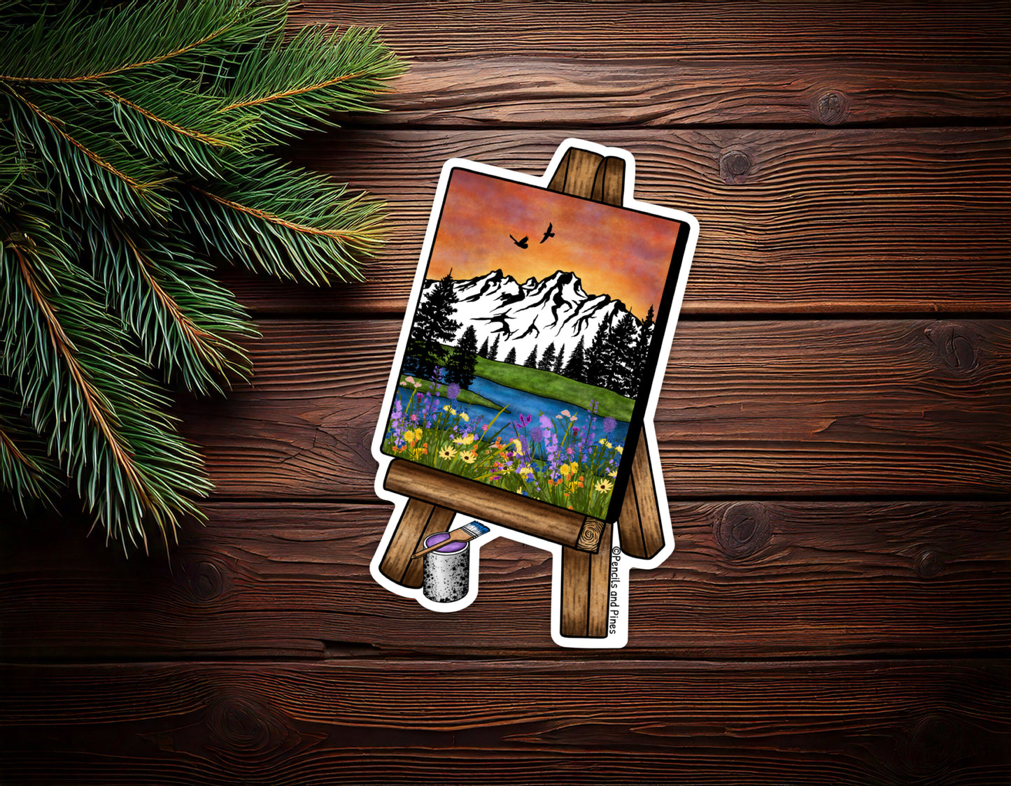 Painting Nature Easel Sticker