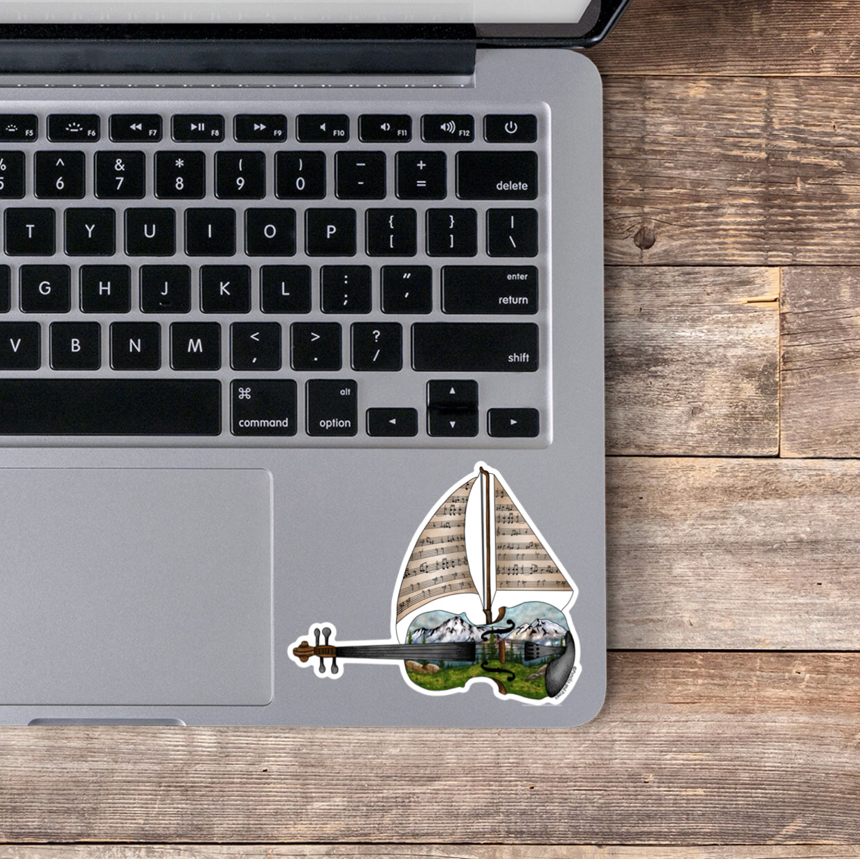Violin Ship Sticker