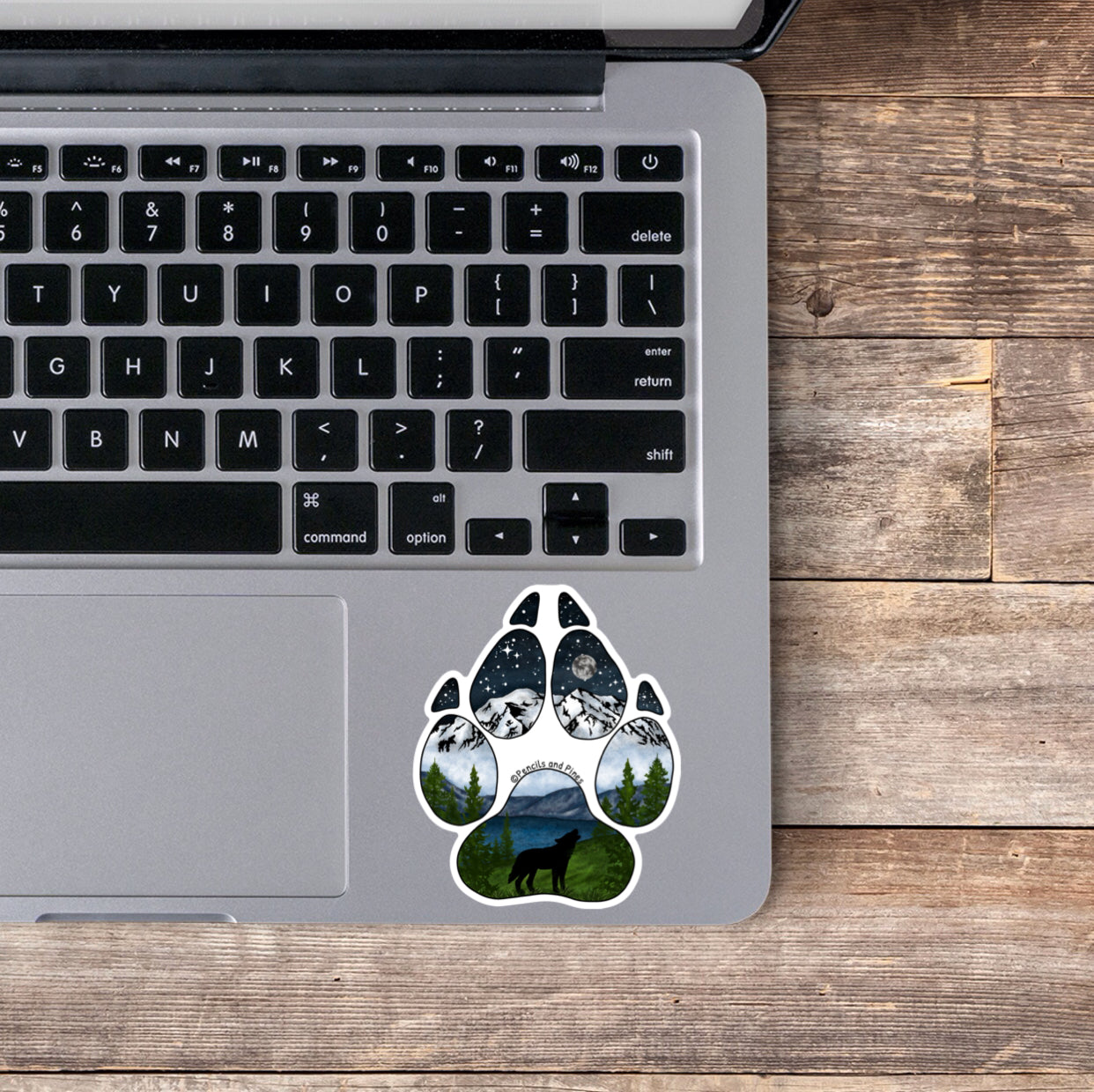 Wolf Paw Print Sticker