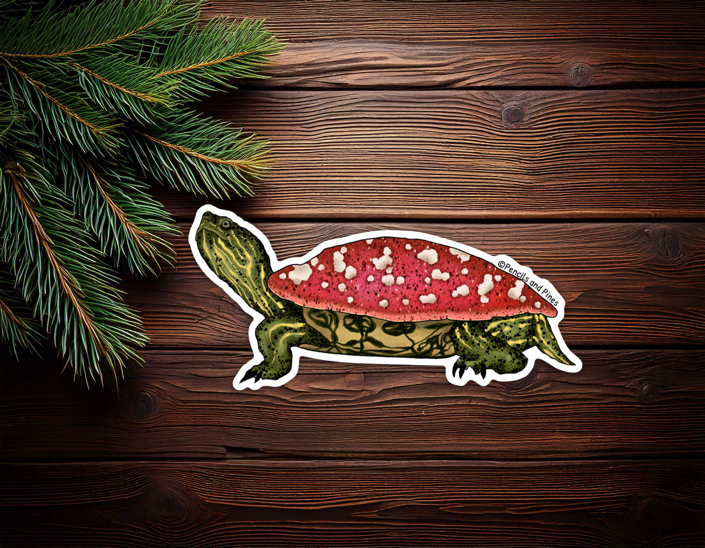Mushroom Turtle Sticker
