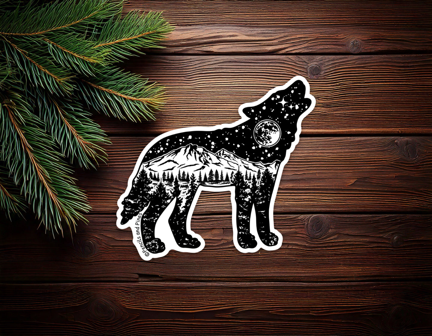 Howling Wolf Sticker