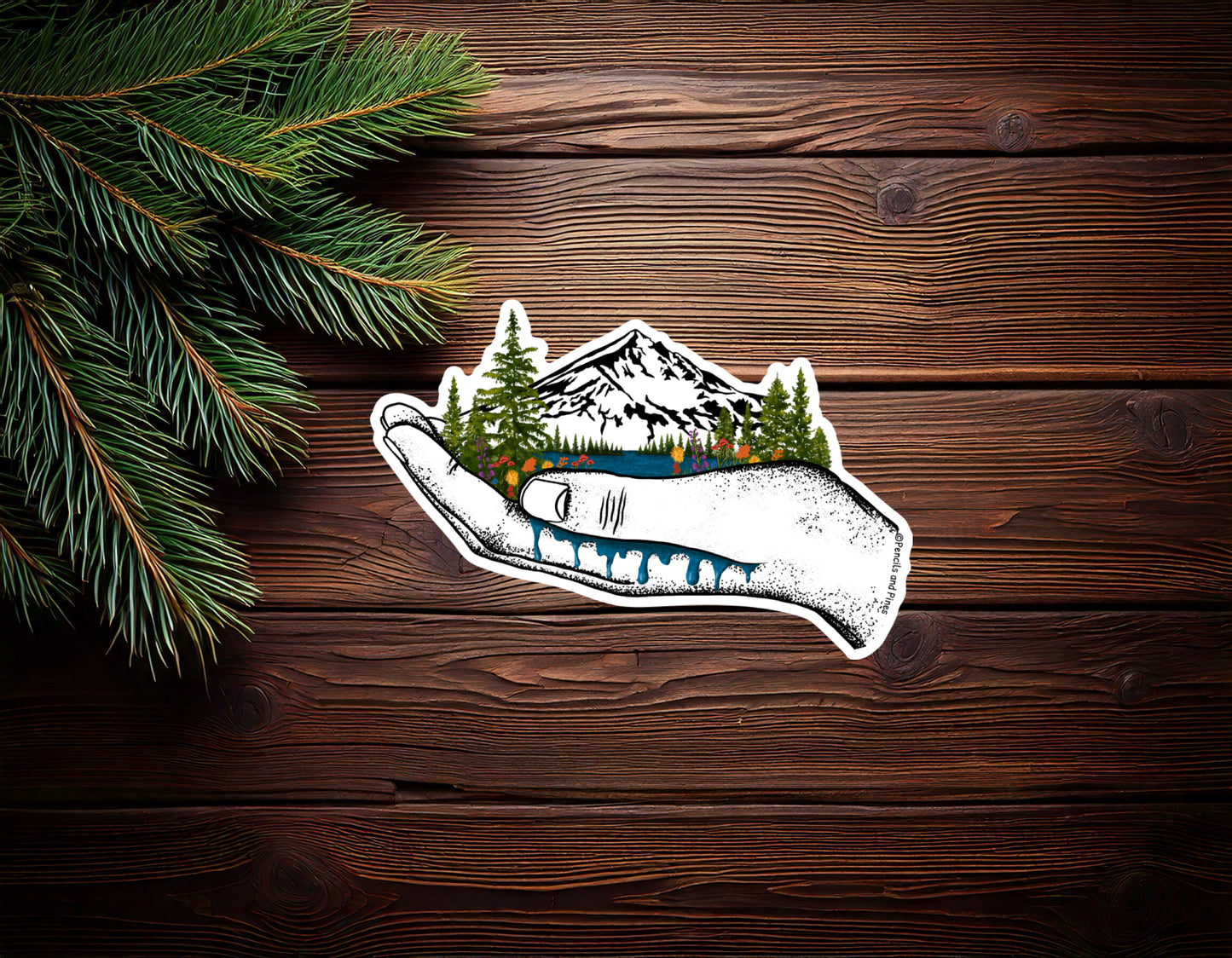 Holding On To Nature Sticker