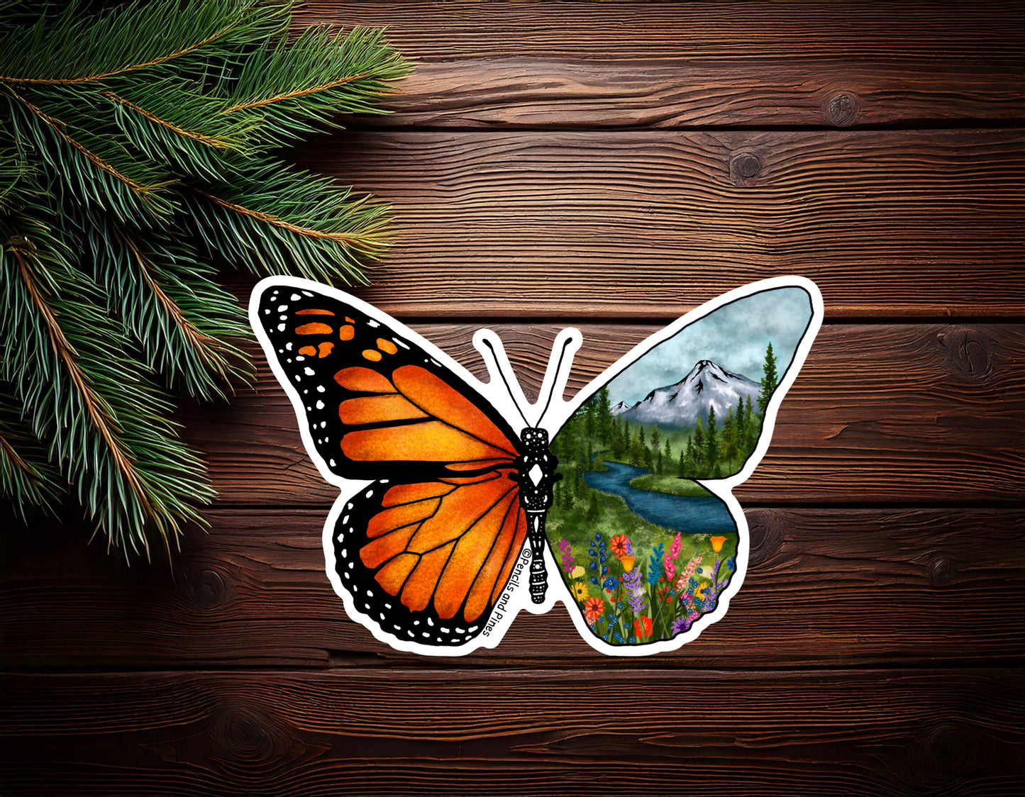 Monarch Butterfly Sticker