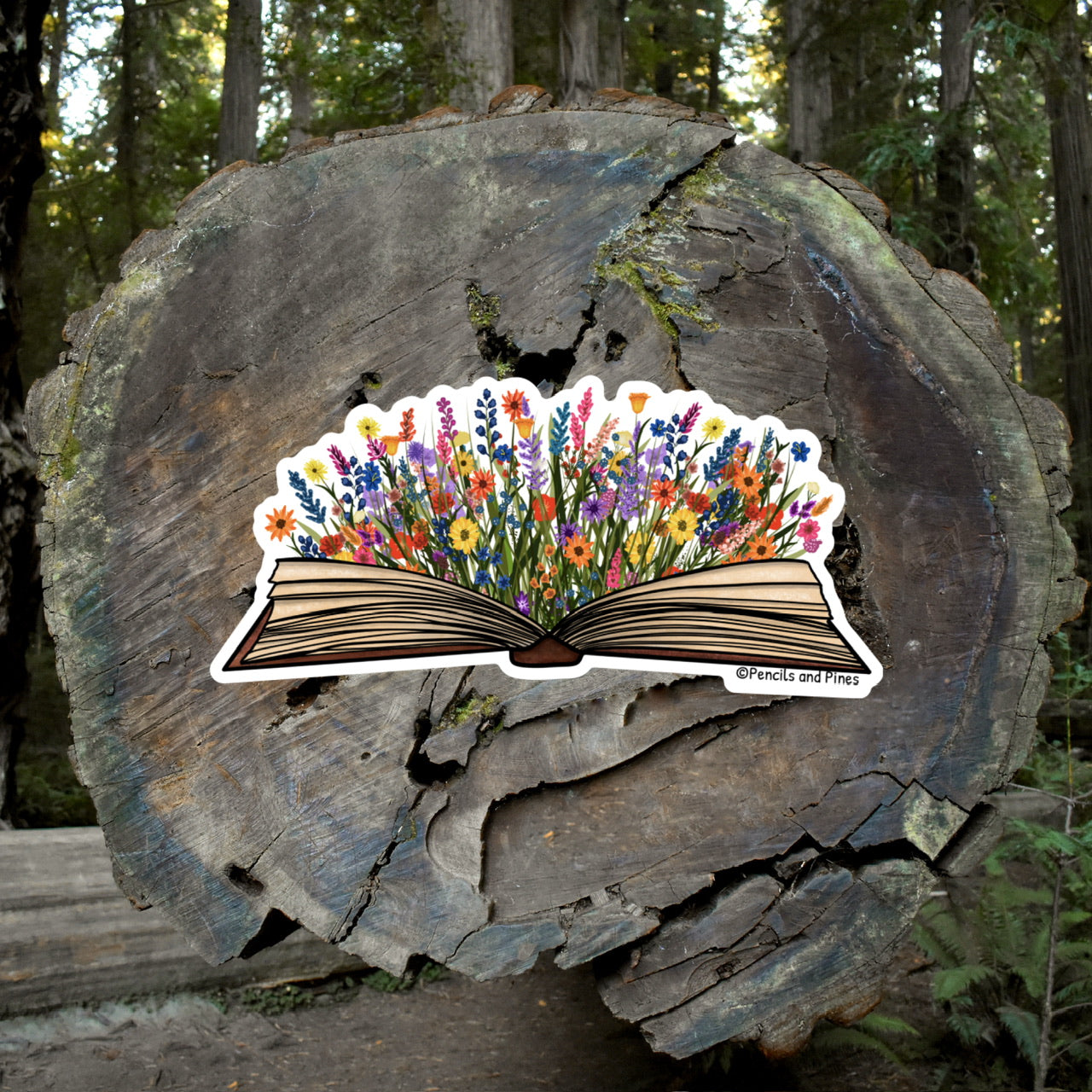 Floral Book Sticker