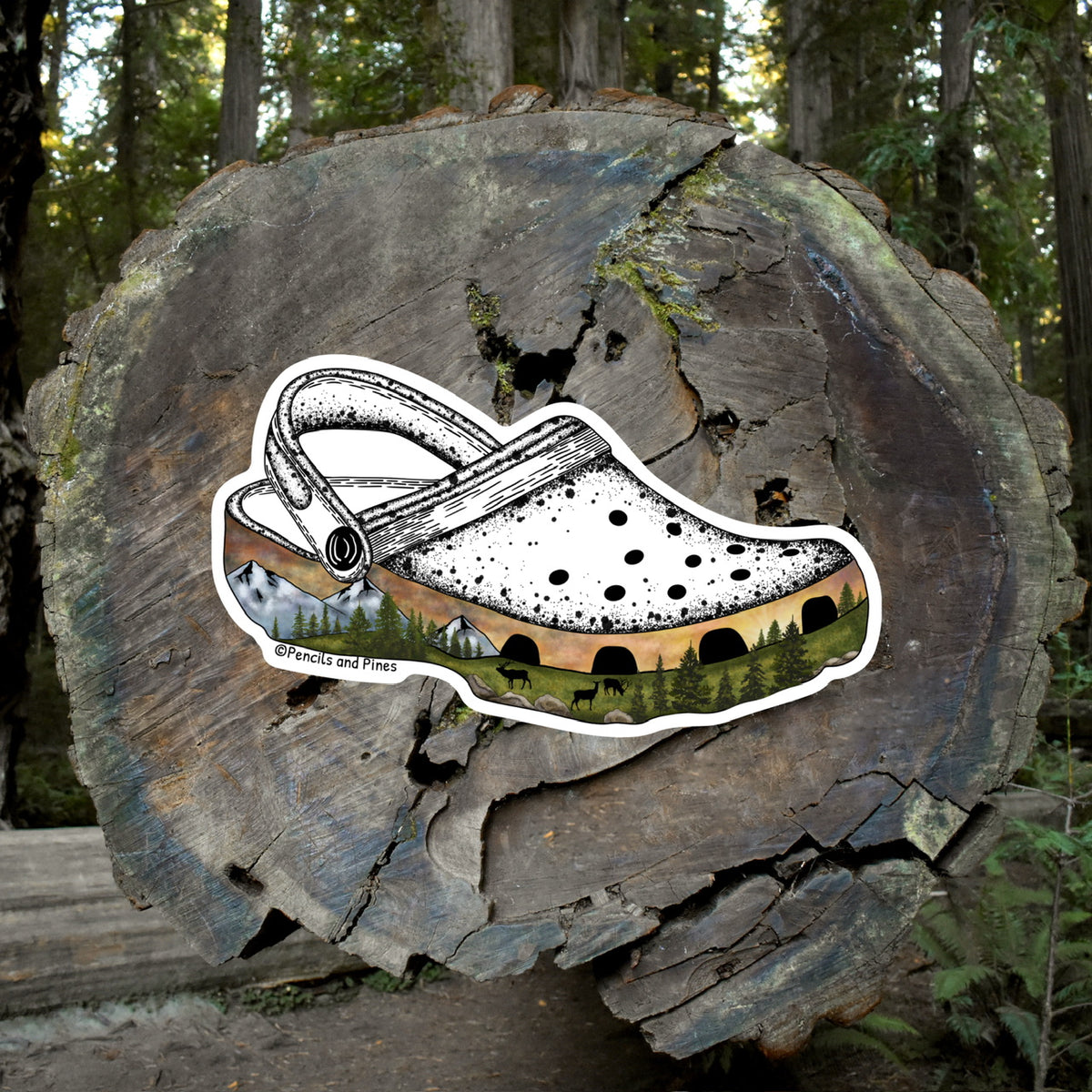 Adventure Croc Sticker