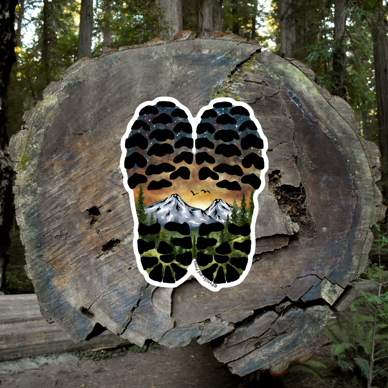 Hiking Boot Prints Sticker