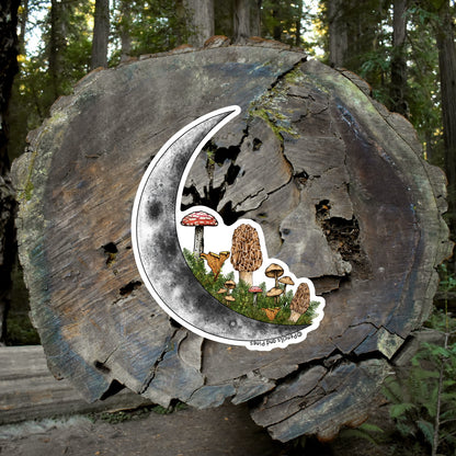 Mushroom Moon Sticker