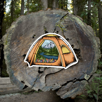 Camping Tent Sticker