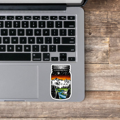 Mason Jar Night With Nature Sticker