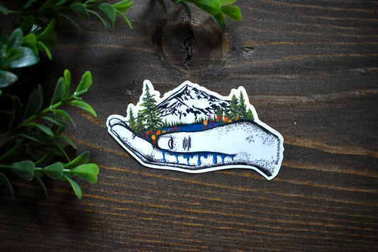 Holding On To Nature Sticker
