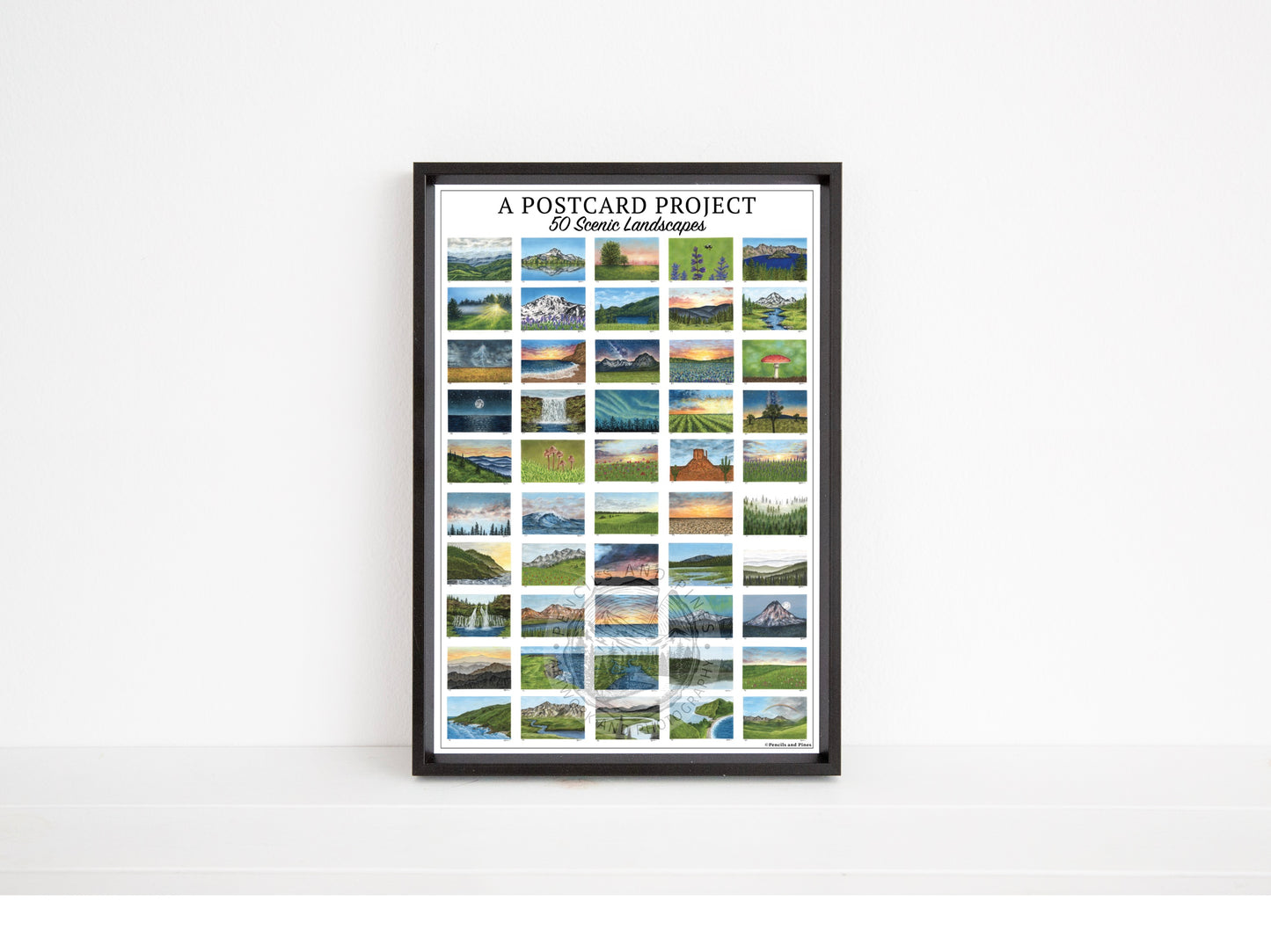 A Postcard Project - 50 Scenic Landscapes Poster