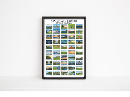 A Postcard Project - 50 Scenic Landscapes Poster