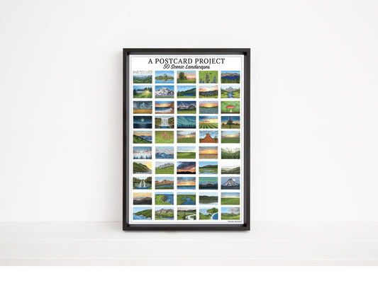 A Postcard Project - 50 Scenic Landscapes Poster