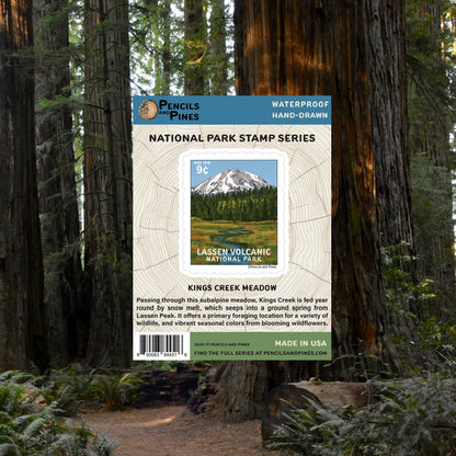 Lassen Volcanic National Park Stamp Sticker