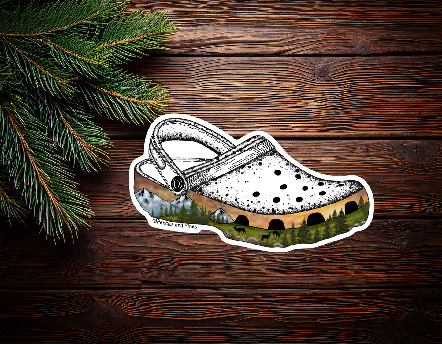 Adventure Croc Sticker