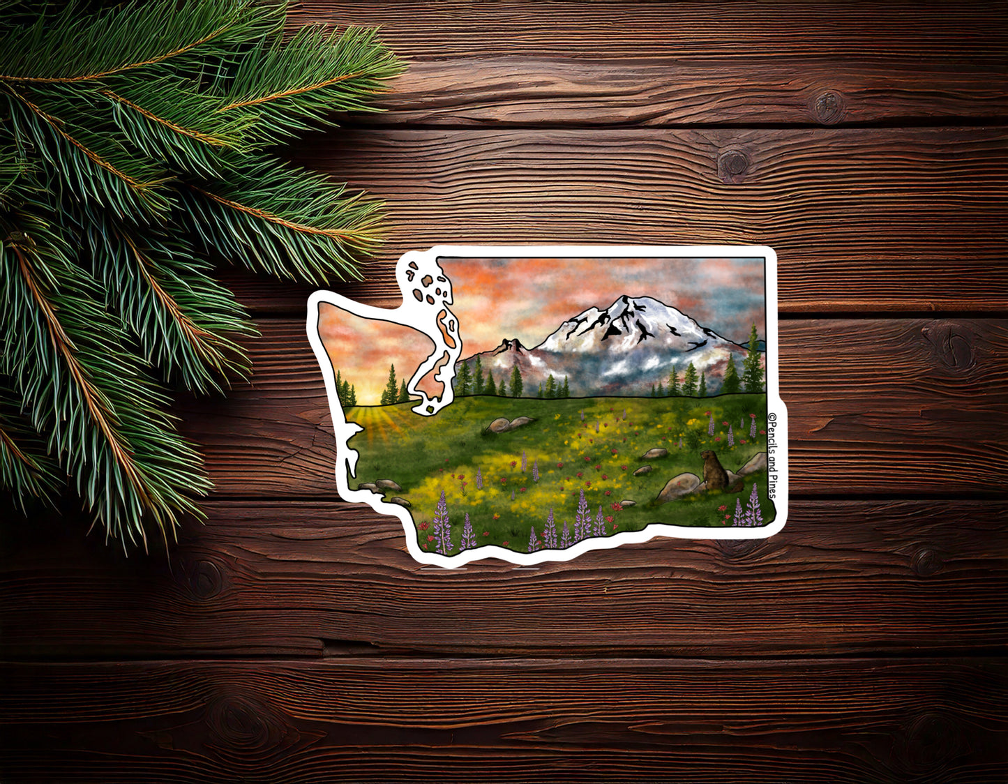 Mt. Rainier National Park Sticker