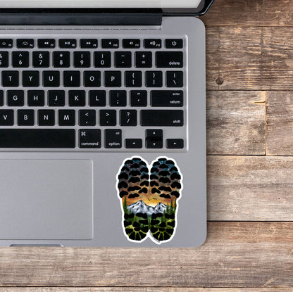 Hiking Boot Prints Sticker