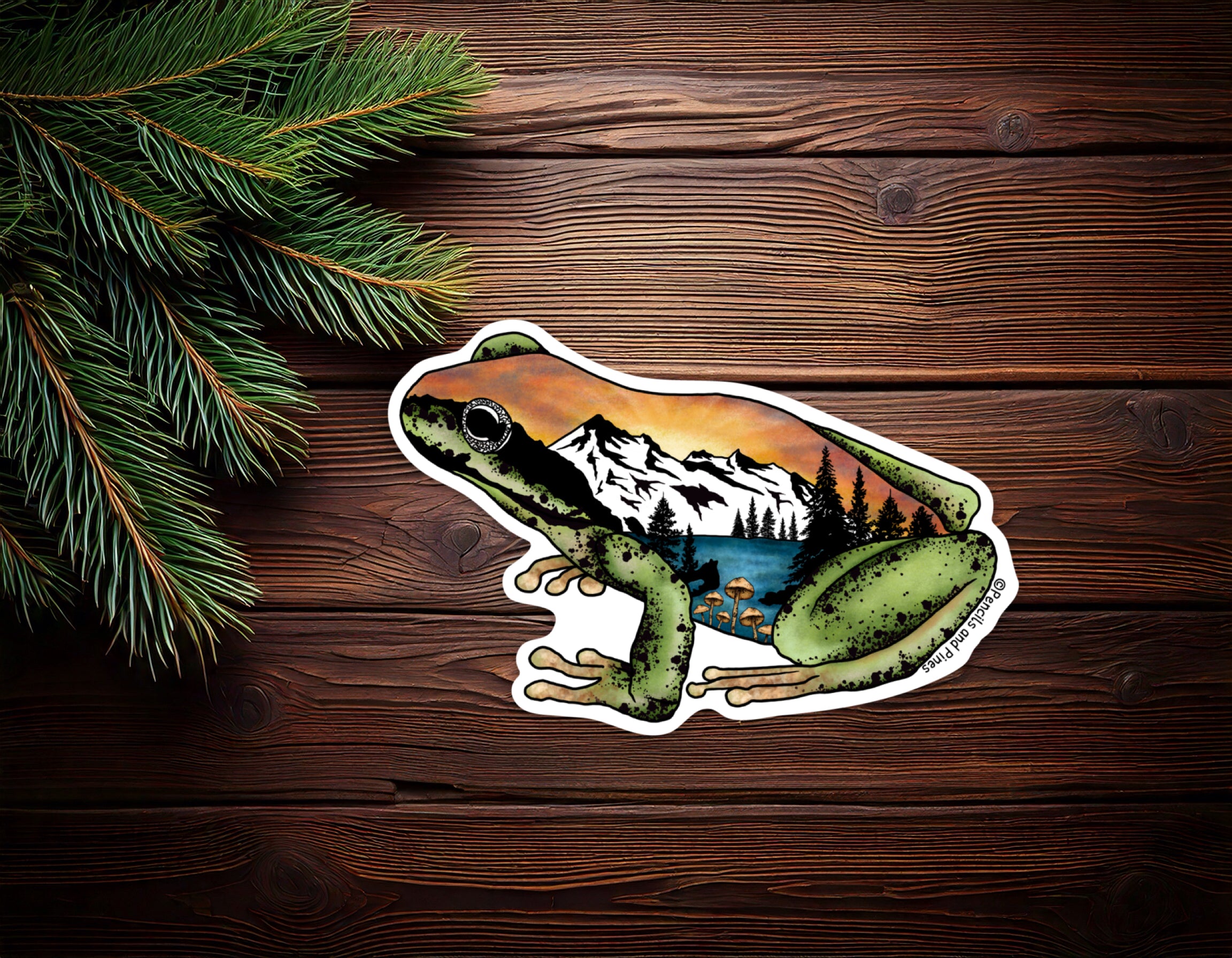 Tree Frog Sticker Pacific Tree Frog Sticker – Pencils and Pines