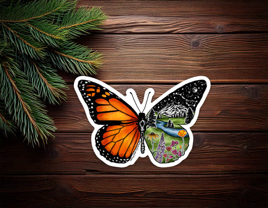 Monarch Butterfly Sticker