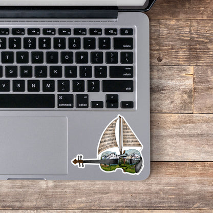Violin Ship Sticker