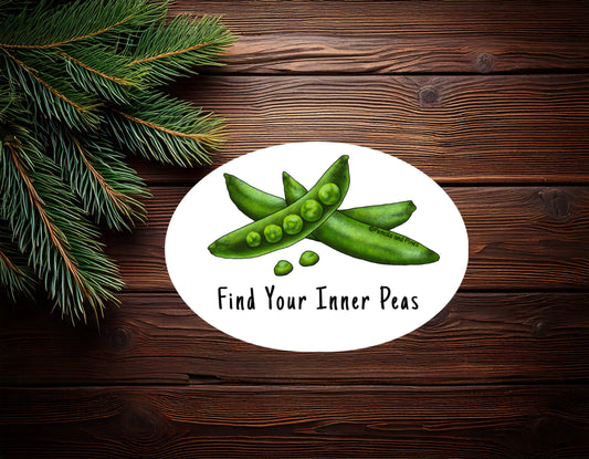 Find Your Inner Peas Sticker