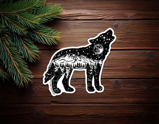 Howling Wolf Sticker