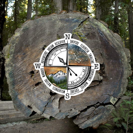 Adventure Compass Sticker