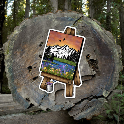 Painting Nature Easel Sticker