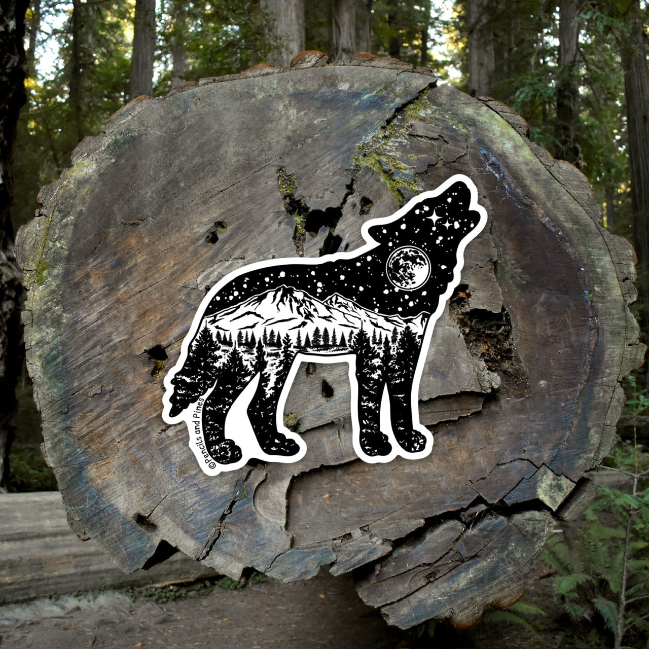 Howling Wolf Sticker