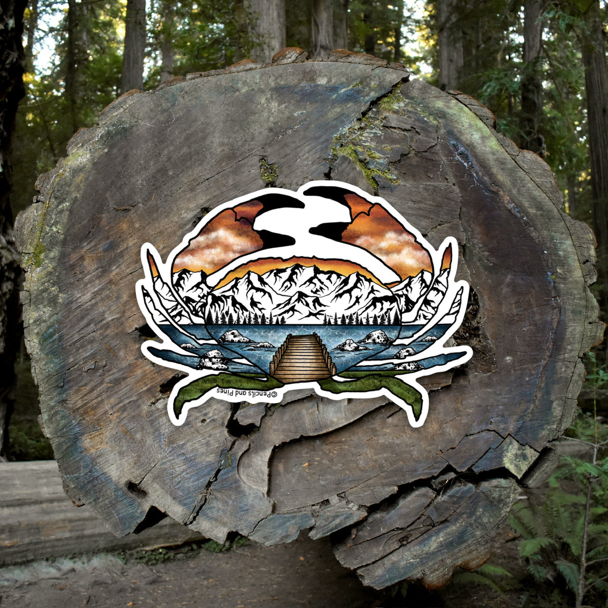 Coastal Crab Sticker