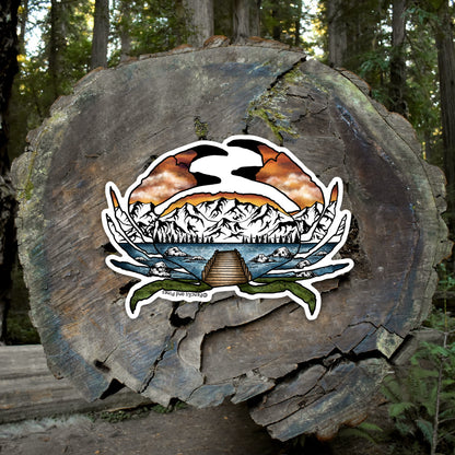 Coastal Crab Sticker