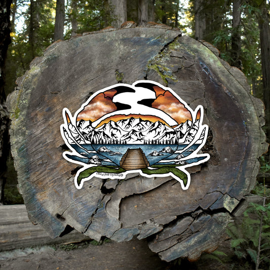 Coastal Crab Sticker