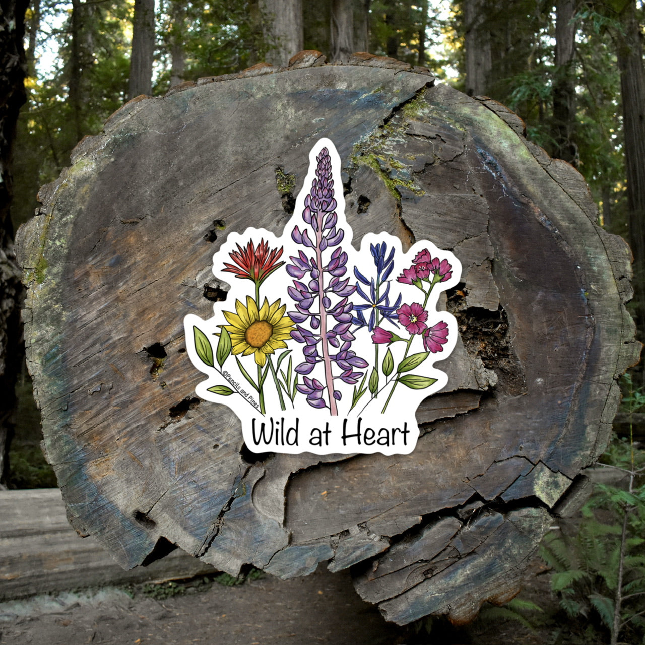 ‘Wild At Heart’ Oregon Wildflower Sticker