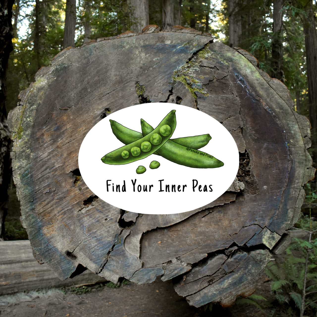 Find Your Inner Peas Sticker