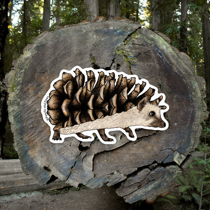 Pinecone Hedgehog Sticker