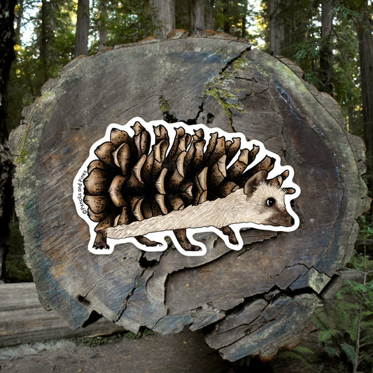 Pinecone Hedgehog Sticker
