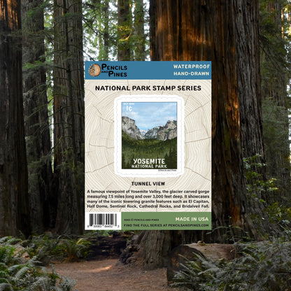 Yosemite National Park Stamp Sticker